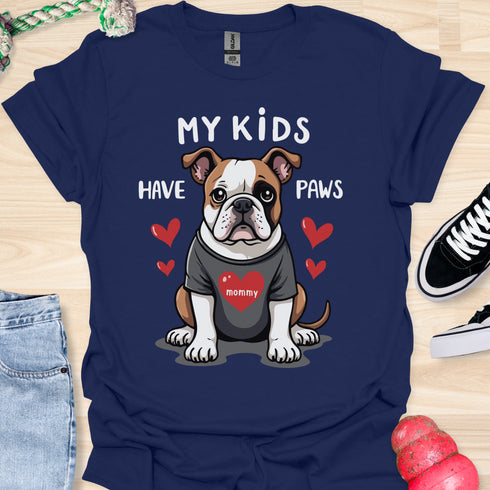 My kids have paws - V7 - Sitting Cute T-Shirt